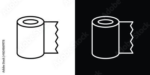 Bandage roll icon. Editable strokes icons for your design
