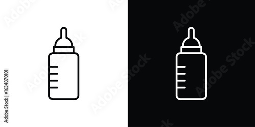 Baby milk bottle icon. Editable strokes icons for your design