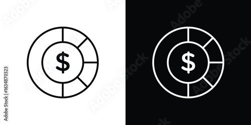 Asset allocation icon. Editable strokes icons for your design