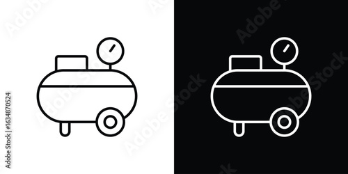 Air compressor icon. Editable strokes icons for your design