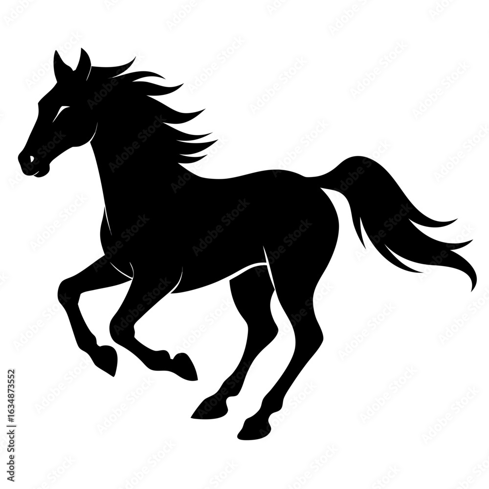 Obraz premium horse silhouette vector