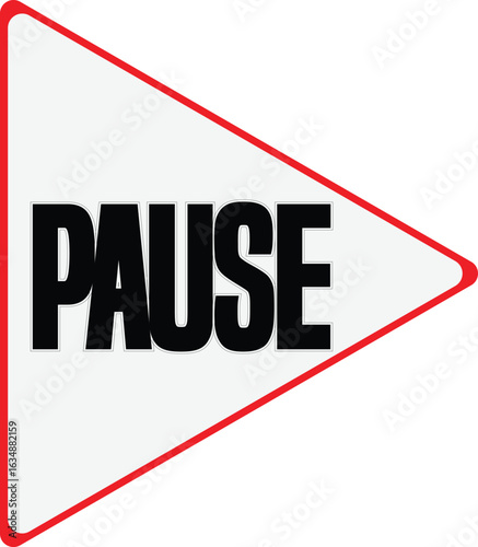Pause symbol inside play button shape
