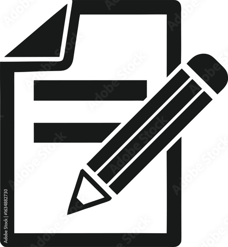 Pen and Paper with Notepad Vector Illustration
