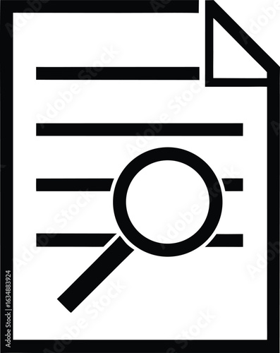 Magnifying glass focused on house and document illustration