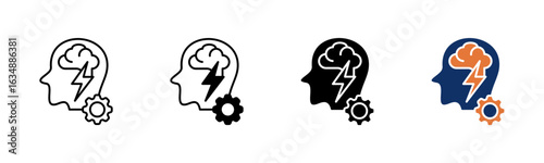 Brainstorm icon sheet multiple style collection