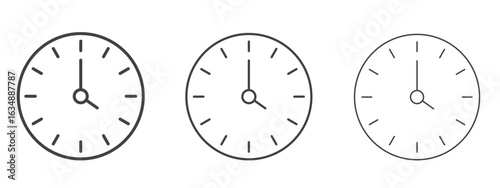Time icon in line art doodle style. Editable stroke outline sign, eps 10