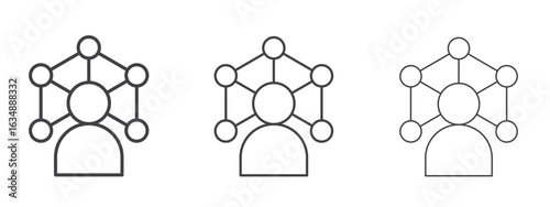 Skillsfor banner and packaging design Vector illustrationsn icon in line art doodle style. Editable stroke outline sign, eps 10