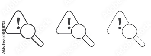 Risk analysis icon in line art doodle style. Editable stroke outline sign, eps 10