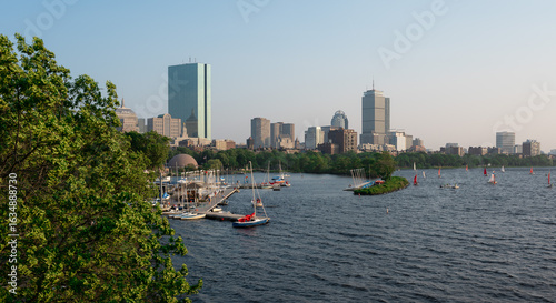 Boston Skyline with Sailboats