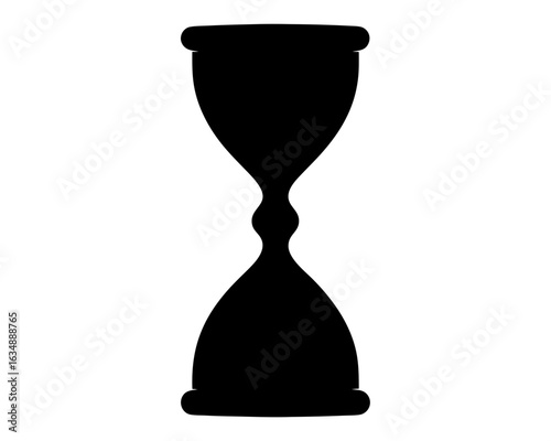 Silhouette of an hourglass, symbolizing the passage of time and deadlines