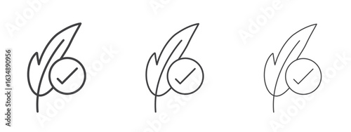 Hypoallergenic tested icon in line art doodle style. Editable stroke outline sign, eps 10