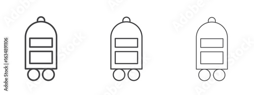 Hotel service icon in line art doodle style. Editable stroke outline sign, eps 10