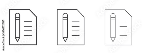 Declarations icon in line art doodle style. Editable stroke outline sign, eps 10