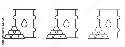 Commodity icon in line art doodle style. Editable stroke outline sign, eps 10
