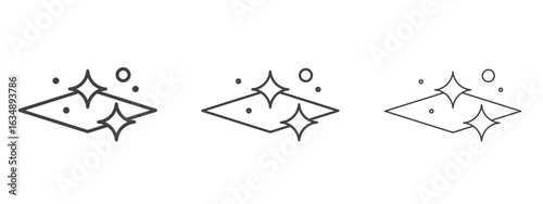 Clean floor surface icon in line art doodle style. Editable stroke outline sign, eps 10