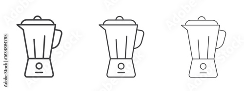 Blender icon in line art doodle style. Editable stroke outline sign, eps 10