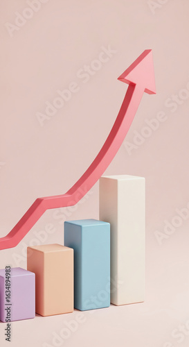 Pink arrow ascending pastel cubes, showcasing growth, progress, and success, ideal for business or finance concepts Free Download Pink arrow ascending pastel cubes, showcasing growth, progress, and success, ideal for business or finance concepts - GFXLoad