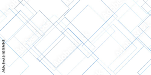 Abstract geometric background featuring overlapping light blue squares on a crisp white backdrop perfect for modern design.