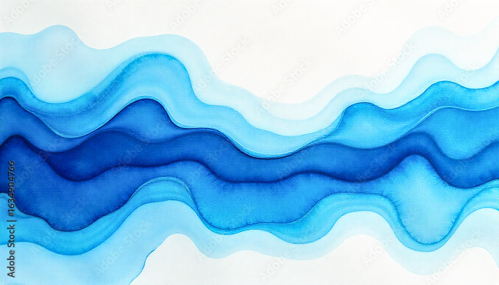 Naklejka premium Abstract Blue Wave Background with Smooth Flow