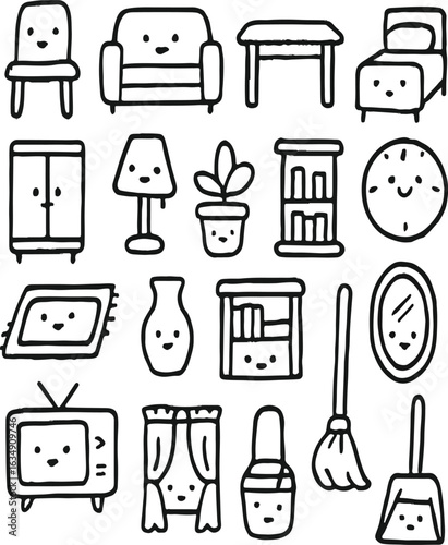 set of household appliances