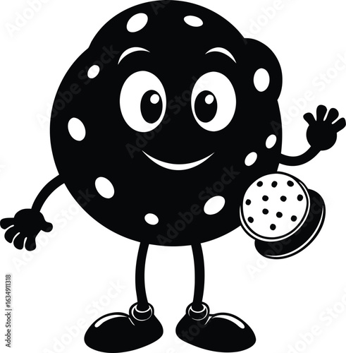 Vector illustration of smiling cookie character