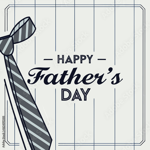 Father's Day greeting card with striped tie and pinstripe background necktie 1
