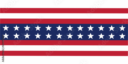 Horizontal stripes and stars flag design