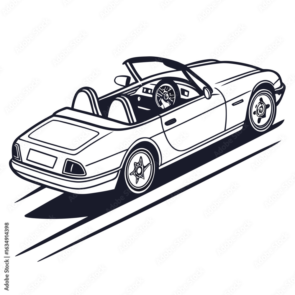 Fototapeta premium black sports car