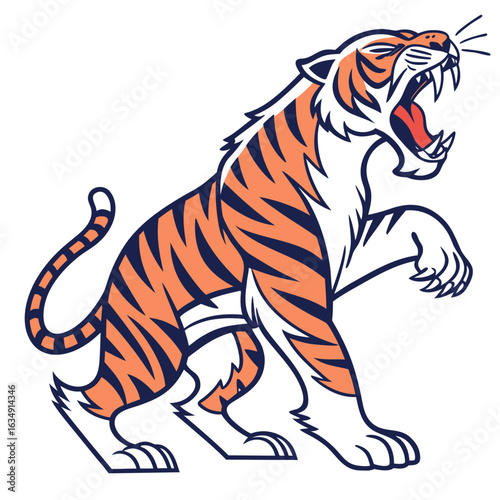 Photography tiger vector illustration