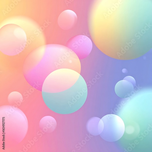 Pastel Orb Harmony: A seamless blend of soft gradients and spherical elements creating balance