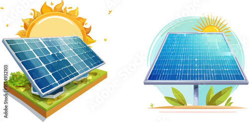 Solar Panel Energy Illustration Renewable Power.