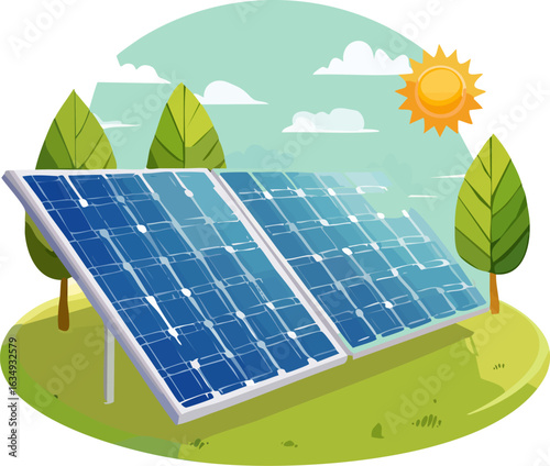 Solar Panel Generating Clean Energy.