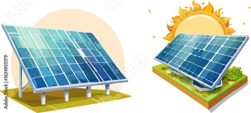 Solar Panels Generating Clean Energy.