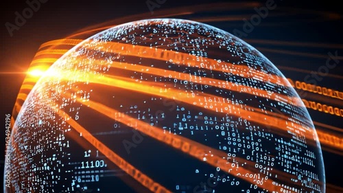 Global Digital Network: A Futuristic Visualization of Worldwide Connectivity