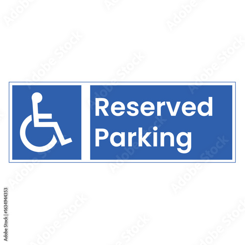 A reserved parking sign stands prominently displayed