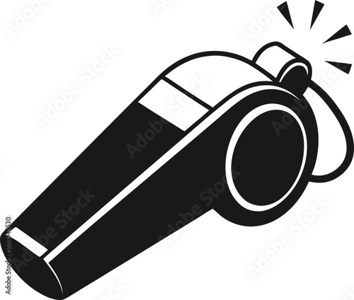 Referee whistle icon sports accessory icon vector