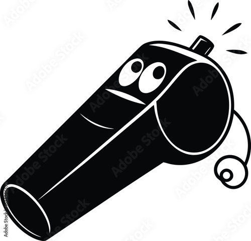 Referee whistle icon sports accessory icon vector