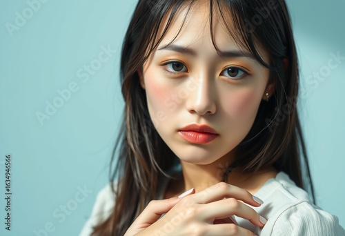 Female portrait with a melancholic expression