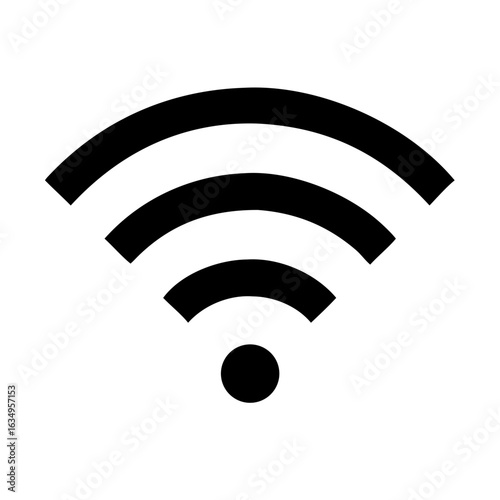 WiFi Signal Icon – Wireless Internet Network Connection Vector Design