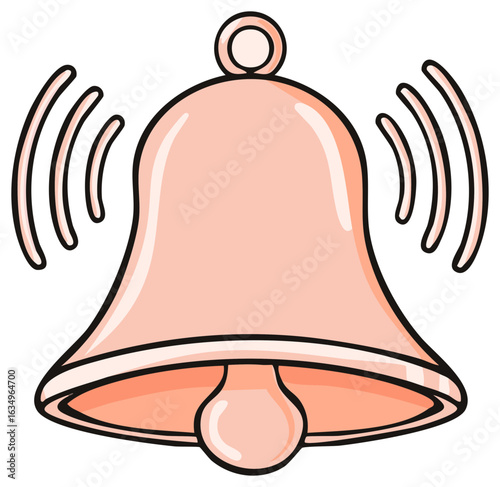 Sound Wave Bell Ringing Cartoon