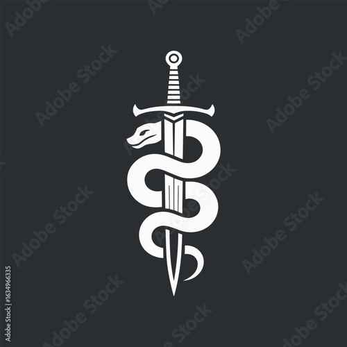 Aesculapius Staff Vector Illustration for Healthcare, Medicine, and Pharmacy Related Designs and Projects