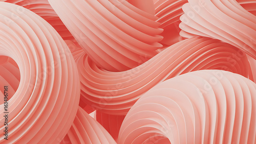 Abstract swirls of pale coral pink.
