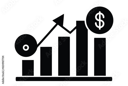income growth vector icon