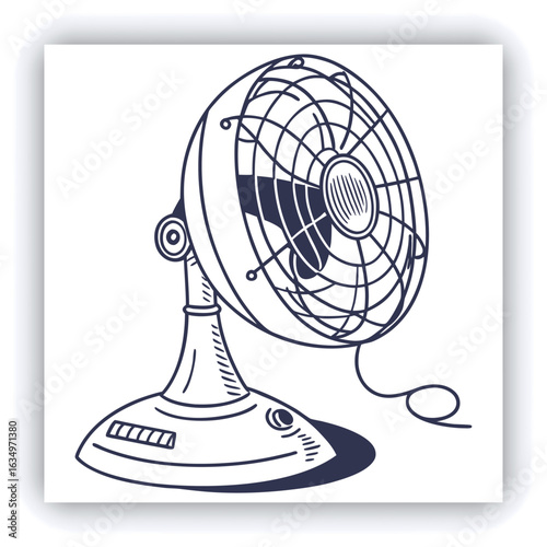 Gray electric fan isolated on a white background
