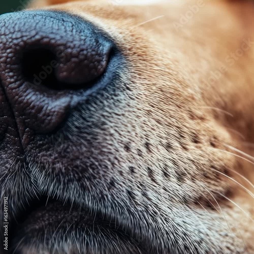Wallpaper Mural A detailed view of a dog's nose and nostrils, ideal for use in pet-related content or as a design element Torontodigital.ca