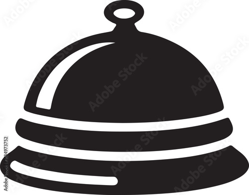 Food Dome Vector Illustration for Restaurant Meal Service and Culinary Presentation with Elegant Design