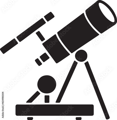Exploring the Cosmos A Vector Telescope Icon for Astronomy Enthusiasts and Scientific Pursuits