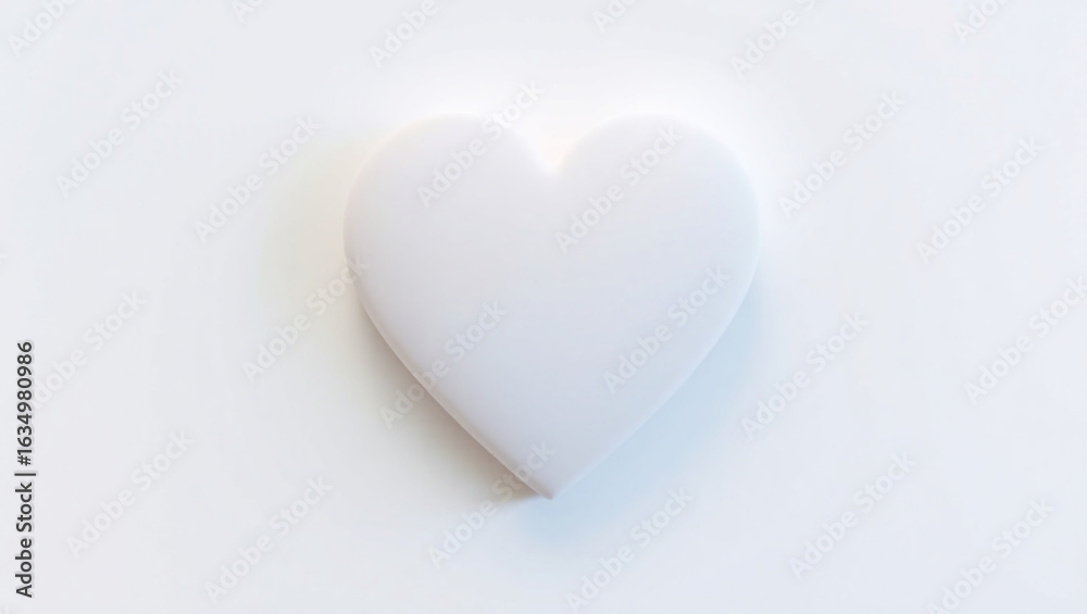 Obraz premium white paper heart