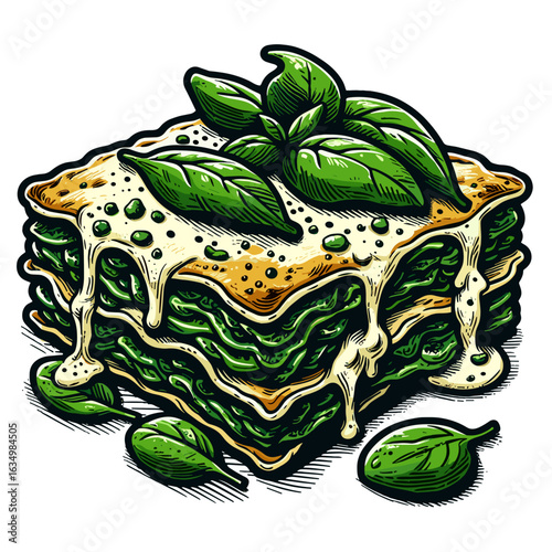 Baked spinach lasagna