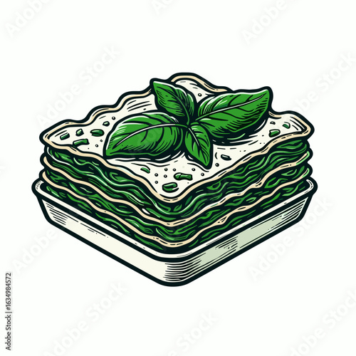 Baked spinach lasagna